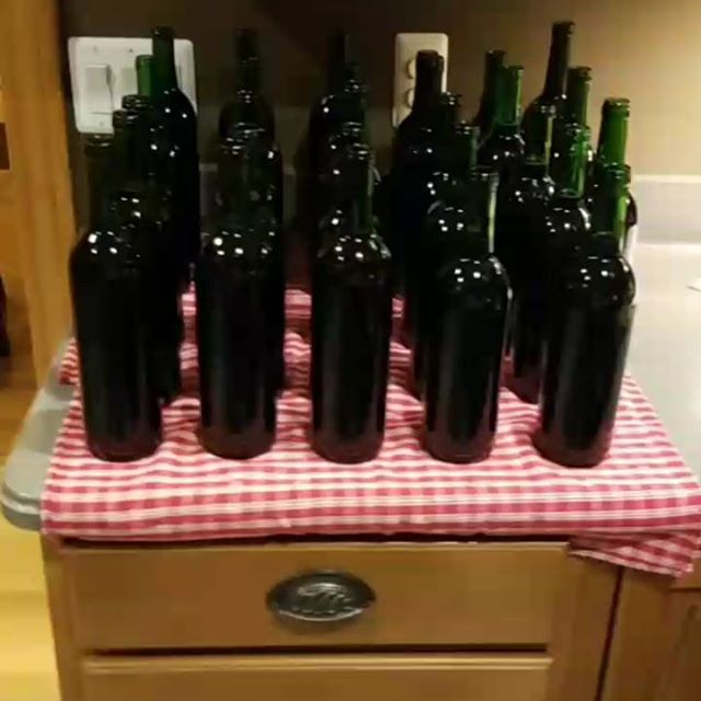 It's a wonder bottling kind of night.  #diy #wine #winemaking #homemadewine