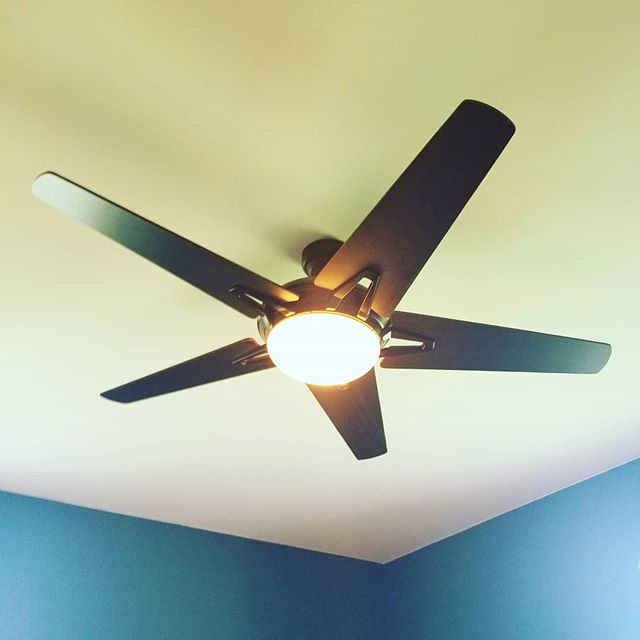 New fan in the office....#ceilingfan #diy #light #ceiling #fan