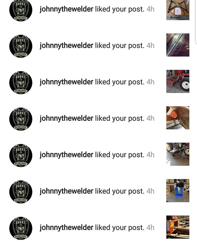 Feeling the love.  @johnnythewelder  You're making me feel like I need to be spending more time with the TIG machine.