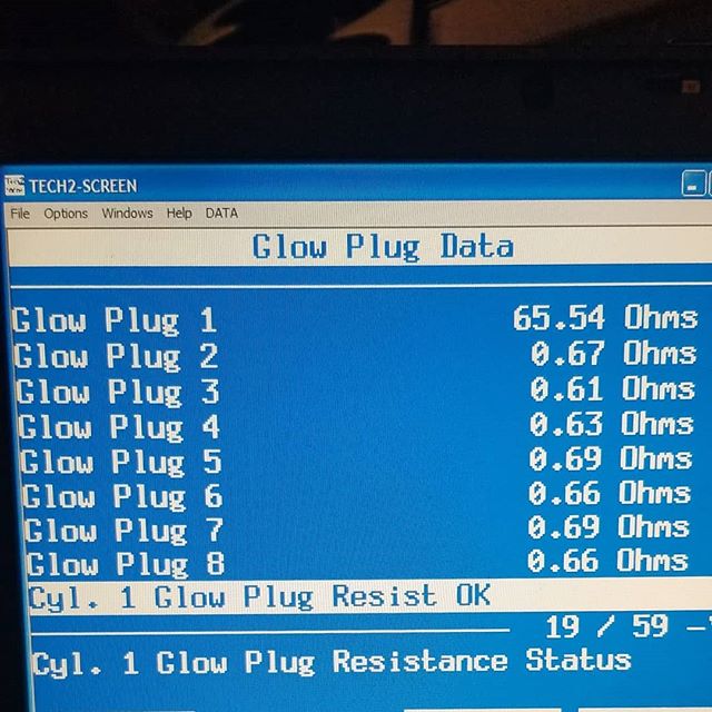 One of these readings is not like the others. #glowplug #duramax #chevy #chevrolet #silverado #diy #autorepair