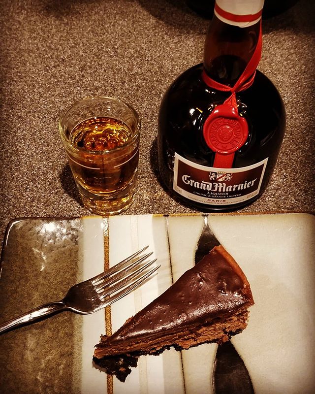 Because, why not?#grandmarnier #cheesecake