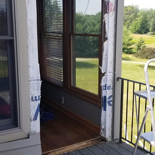 Over the past few weeks I replaced an exterior door.  Not because I wanted to, but because the old door was not installed properly and water was getting in the house on the hard wood floor.  It's already survived one storm and no water inside.