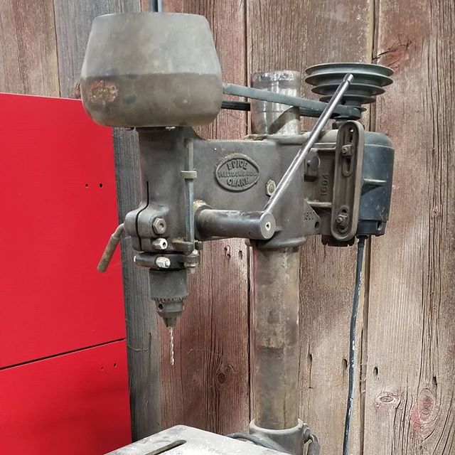 Grandpa Estill's drill press.  Works great (ish)