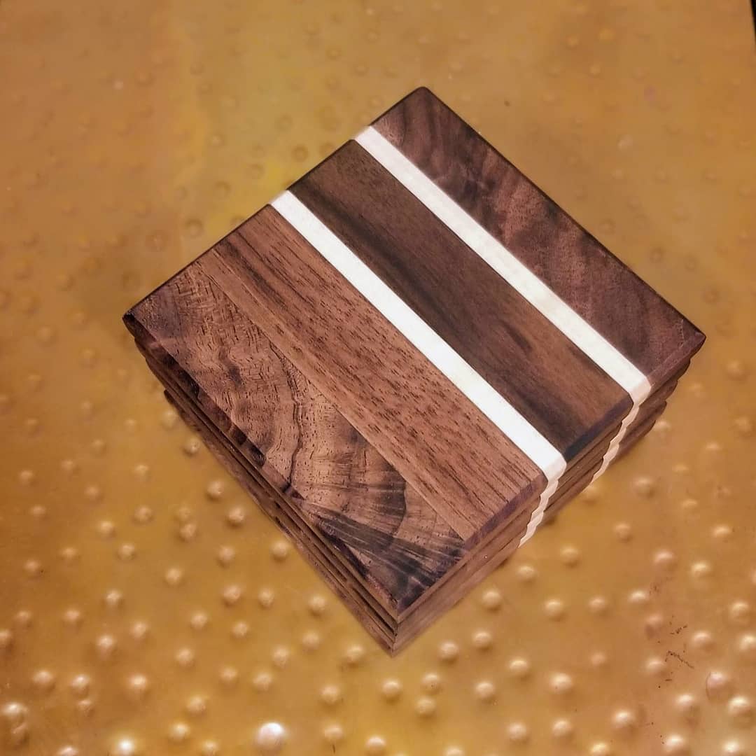 More coasters just hit our Etsy store.  Come and get them before they sell out again.  This set has 5 coasters and a few have some stellar grain patterns. $25 for direct sale or $35 via Etsy (this price is higher as it includes shipping). https://etsy.me/3eOoFn4