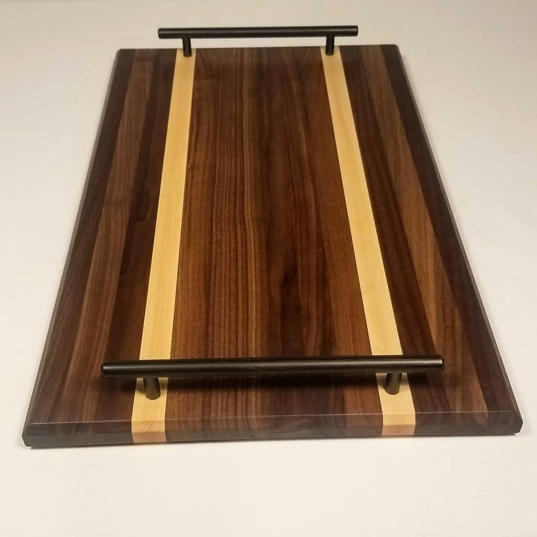 Check out this serving board now listed in our Etsy shop.  Pretty proud of this beauty.  It would make a great holiday gift, maybe even for yourself... https://etsy.me/36QrCQr